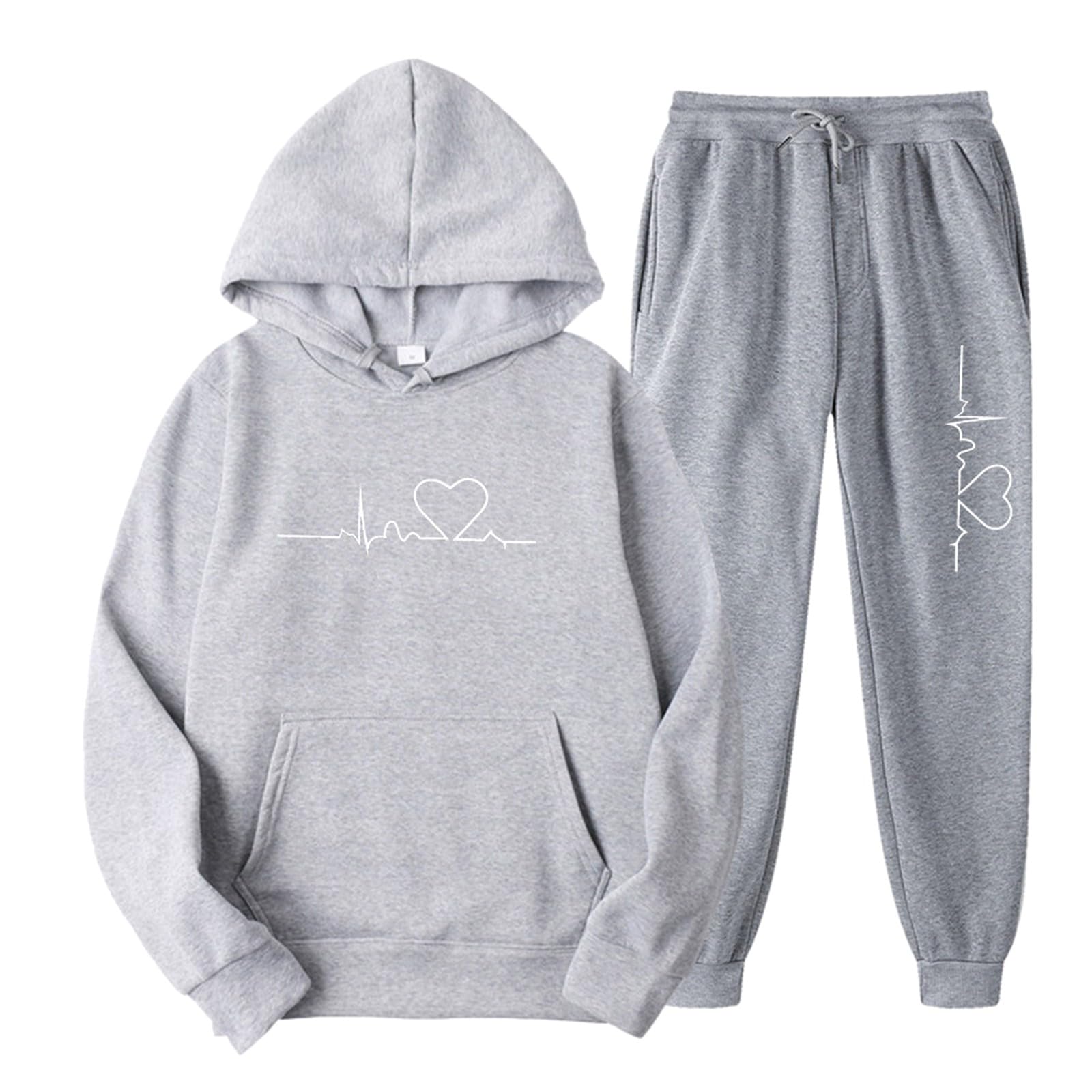 IQYU Joggingpak voor dames, katoen, warm: trainingspak voor dames, katoen met capuchon: sportpak voor dames, lange sweatshirt-rolkraag, vrijetijdspak