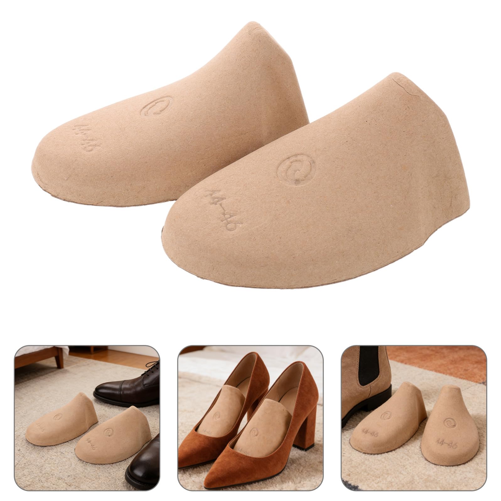 Lurrose 20 Pares Plantillas Diseño Ajustado y Antiarrugas Moldeadoras de Pulpa de Papel en Eu 41-43 para Zapatos y Botas para Hombres y Mujeres para Exhibición