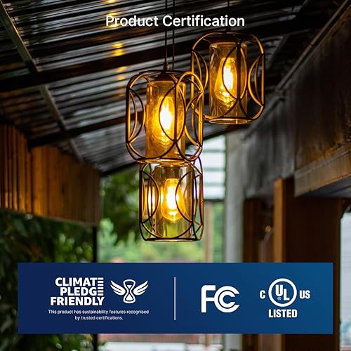 Miniatura 4 de FLSNT Bombillas LED Edison equivalentes a 100 W, bombillas LED vintage regulables ST19, 2450 K, blanco cálido, 8 W, 900 lm, base E26, vidrio ámbar,