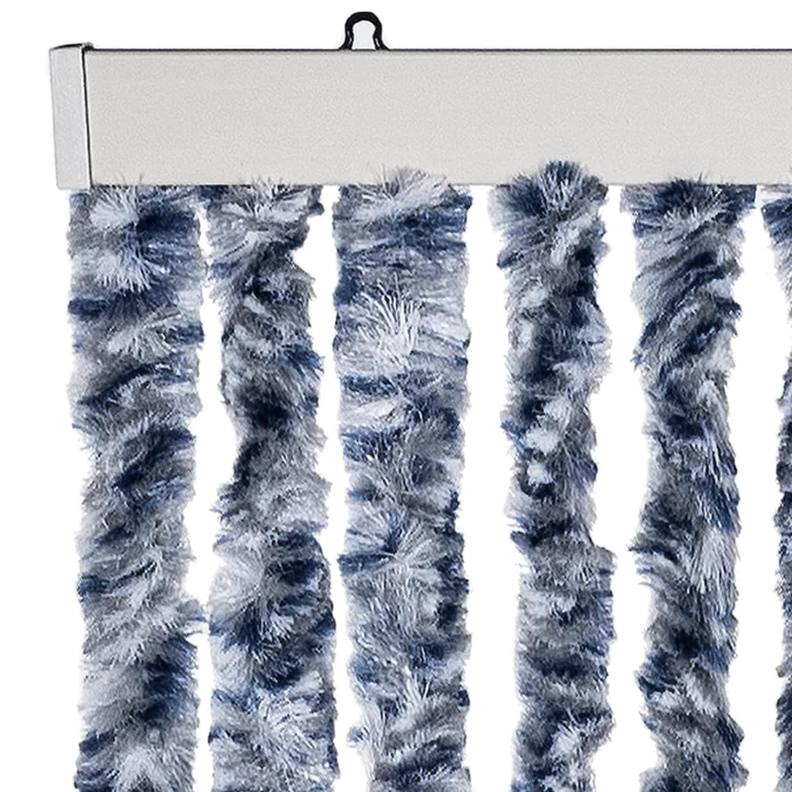 JUDYY Tenda Antimosche Blu e Bianca 100x230 cm in Ciniglia,Tenda Antimosche per Finestre e Porte Leggera Resistente all'Acqua Silenziosa Zanzariera Antiisetti-377372