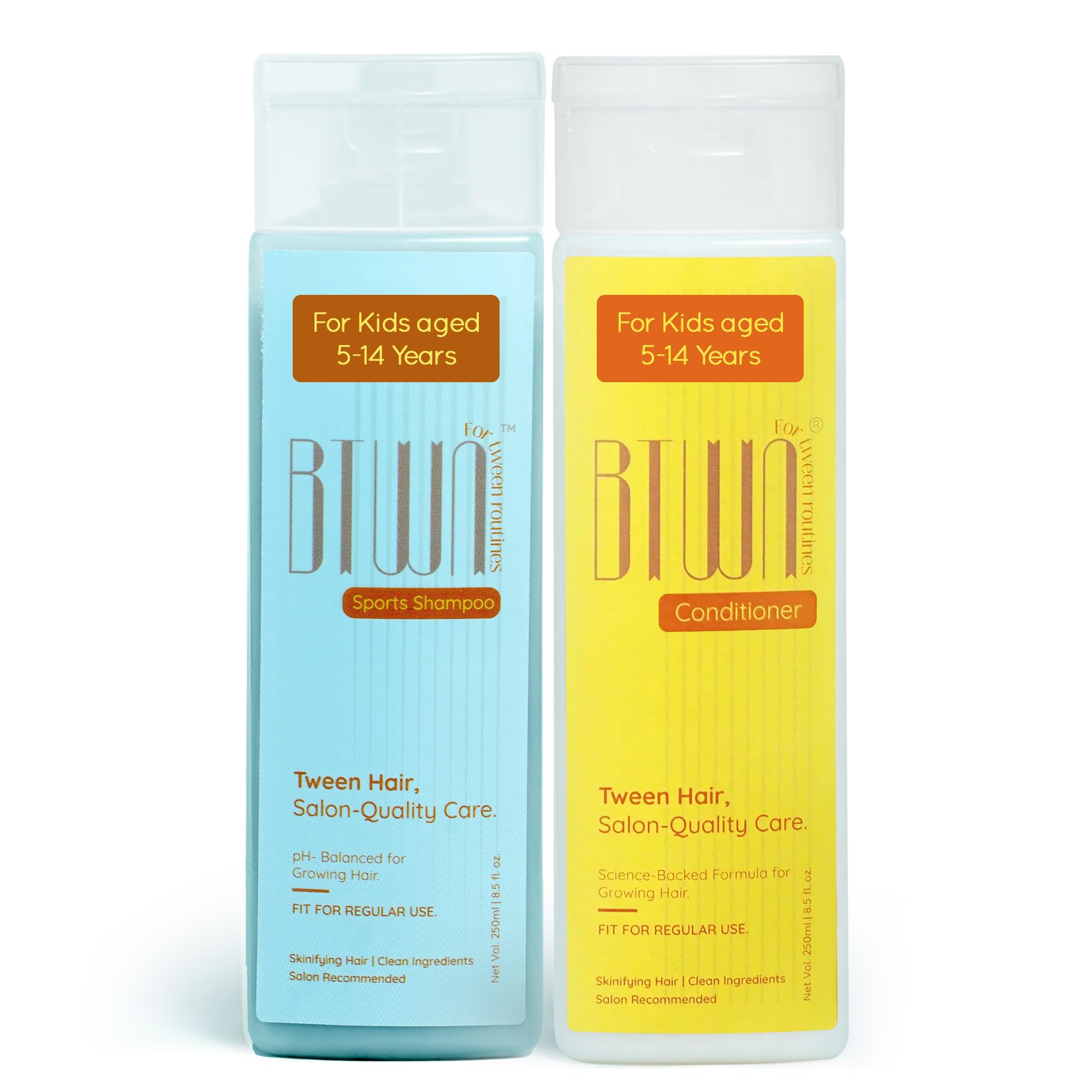 BTWN Sports Shampoo + Conditioner | Post-Workout Cleanse | Removes Sweat & Odor | Refreshing & Hydrating Formula | for All Hair Types | Kids Age 5-14 Years-picture-27