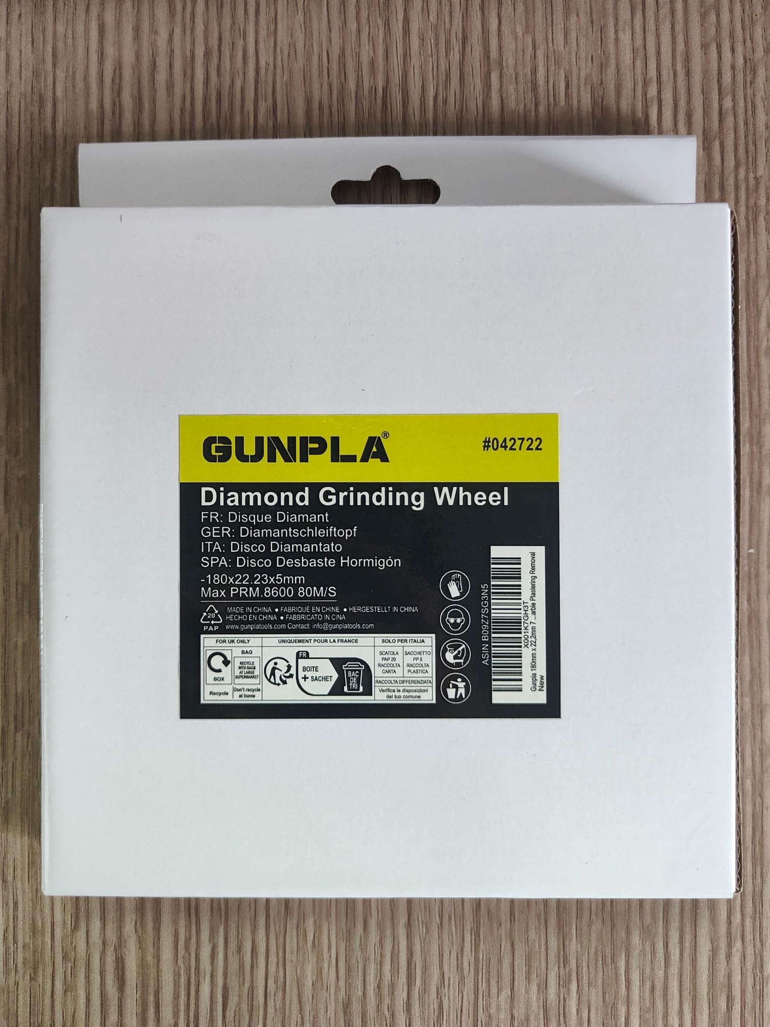 Gunpla 180 mm x 22,2 mm diamentowa tarcza szlifierska kubek ścierny 17,8 cm narzędzie do cięcia segmentowego koła szlifierka kątowa do betonu granitu kamienia muraru marmuru tynkowania usuwanie