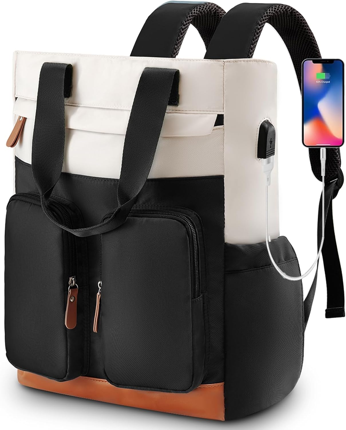 Laptop Backpack for Women, 15.6 Inch Laptop Bag With USB Port, Anti Theft Backpack With laptop compartment, Business Computer Backpack Purse for Travel Work, Large Backpack For College