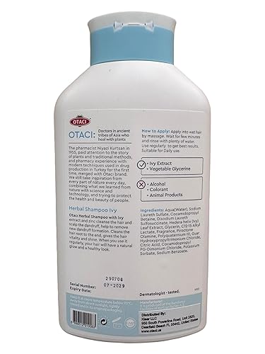 Miniatura 3 de OTACI Herbal - Champú de hiedra con 10 hierbas curativas, limpieza profunda, sin sulfato, fórmula vegana infundida con romero, salvia, manzanilla