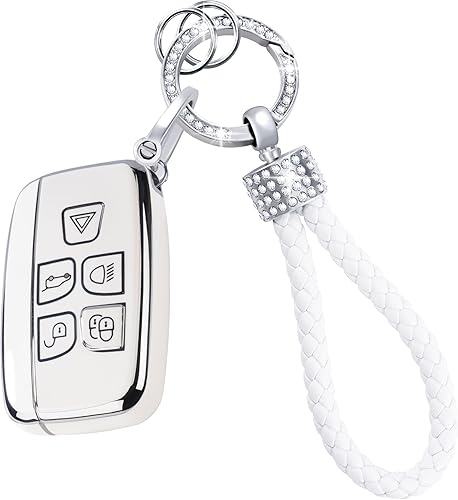 Funda para llavero Land Rover con llavero, funda de TPU suave compatible con Evoque Velar Sport Discovery Freelander2 LR4 Land Rover Sport Jaguar XF disponible en Yaxa El Salvador