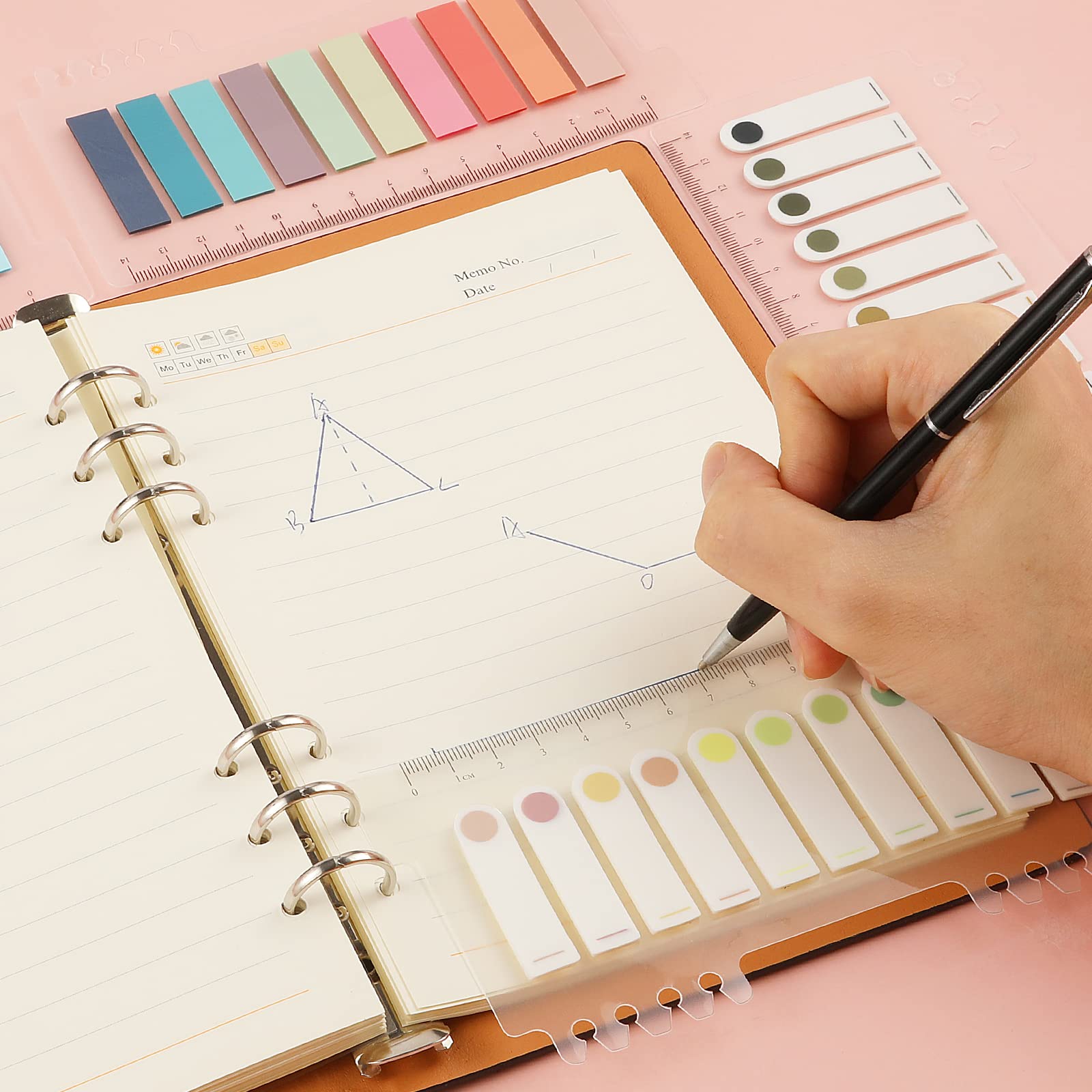 SAVITA 420PCS Onglets D'Indexation Adhésifs, Mignon Inscriptible Lecture D'Onglets Collant