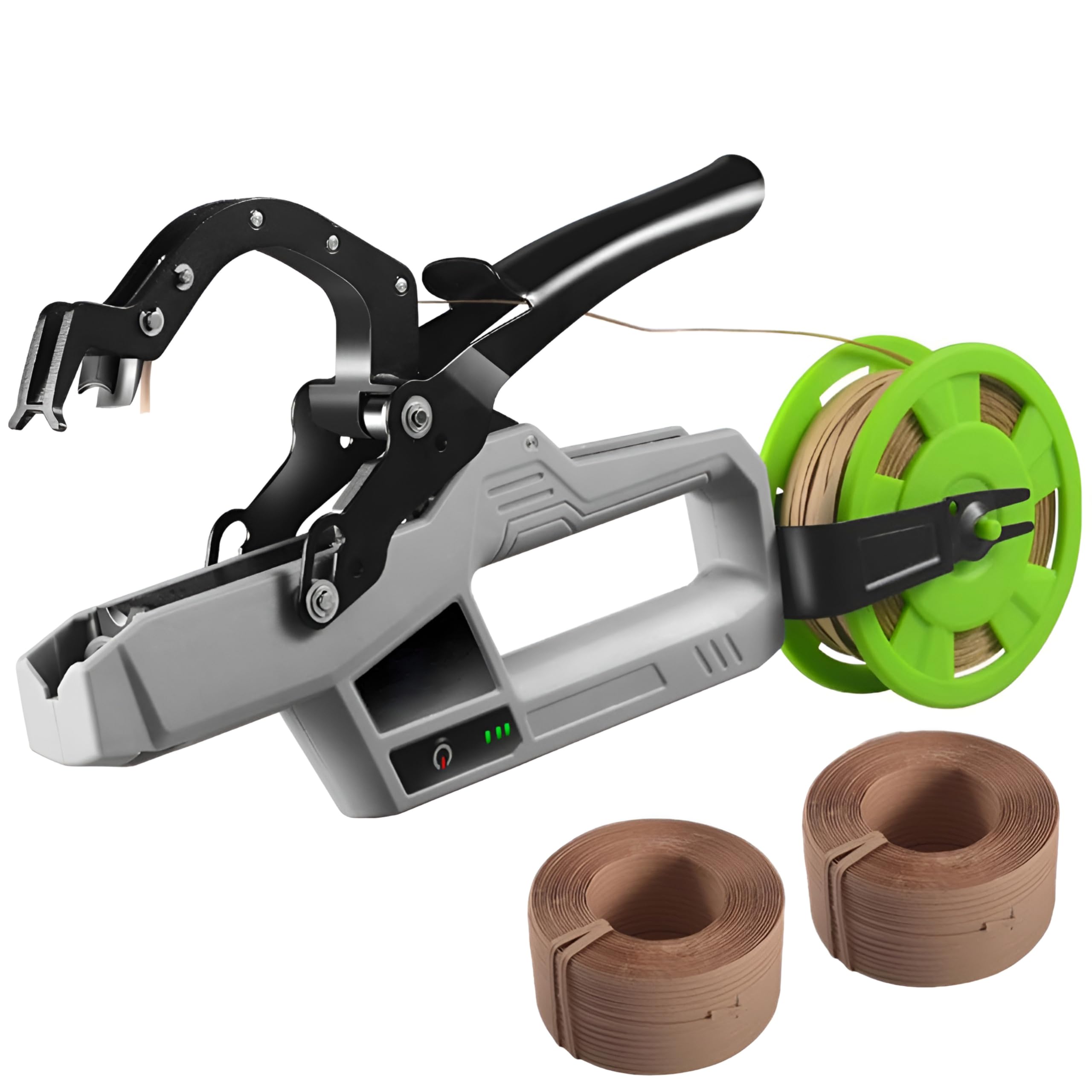 CVJdfhRE plant ties， With 2 Rolls Straps, Semi-Automatic Tying Pliers for Plants Professional, 45mm Binding Diameter, 6000 Times Plant Machine