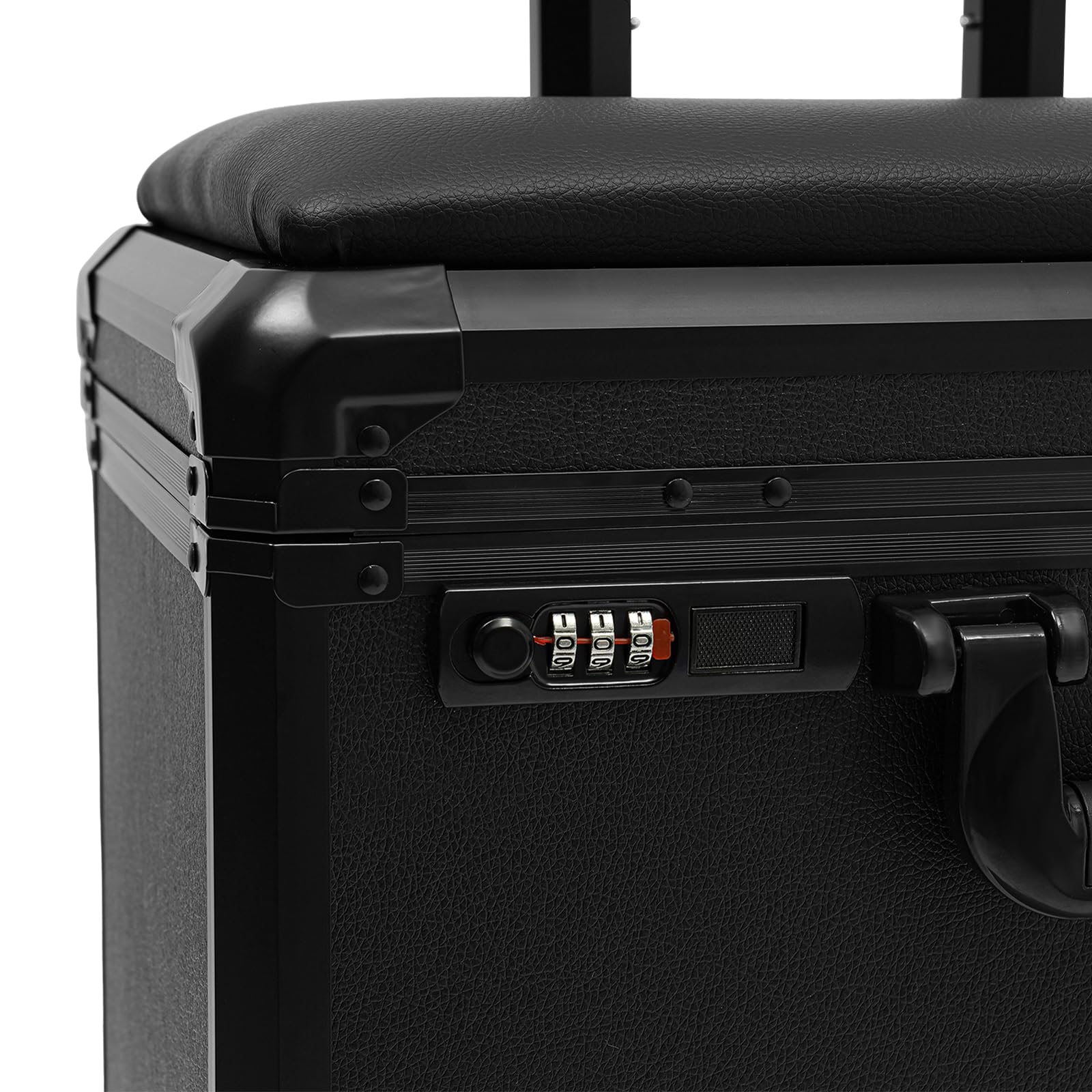 Valigetta per cosmetici con trolley per tatuaggi, con supporto per braccioli, valigetta per trucchi con 3 cassetti, serratura a combinazione e banco da lavoro, tavolo per tatuaggi, beauty stand