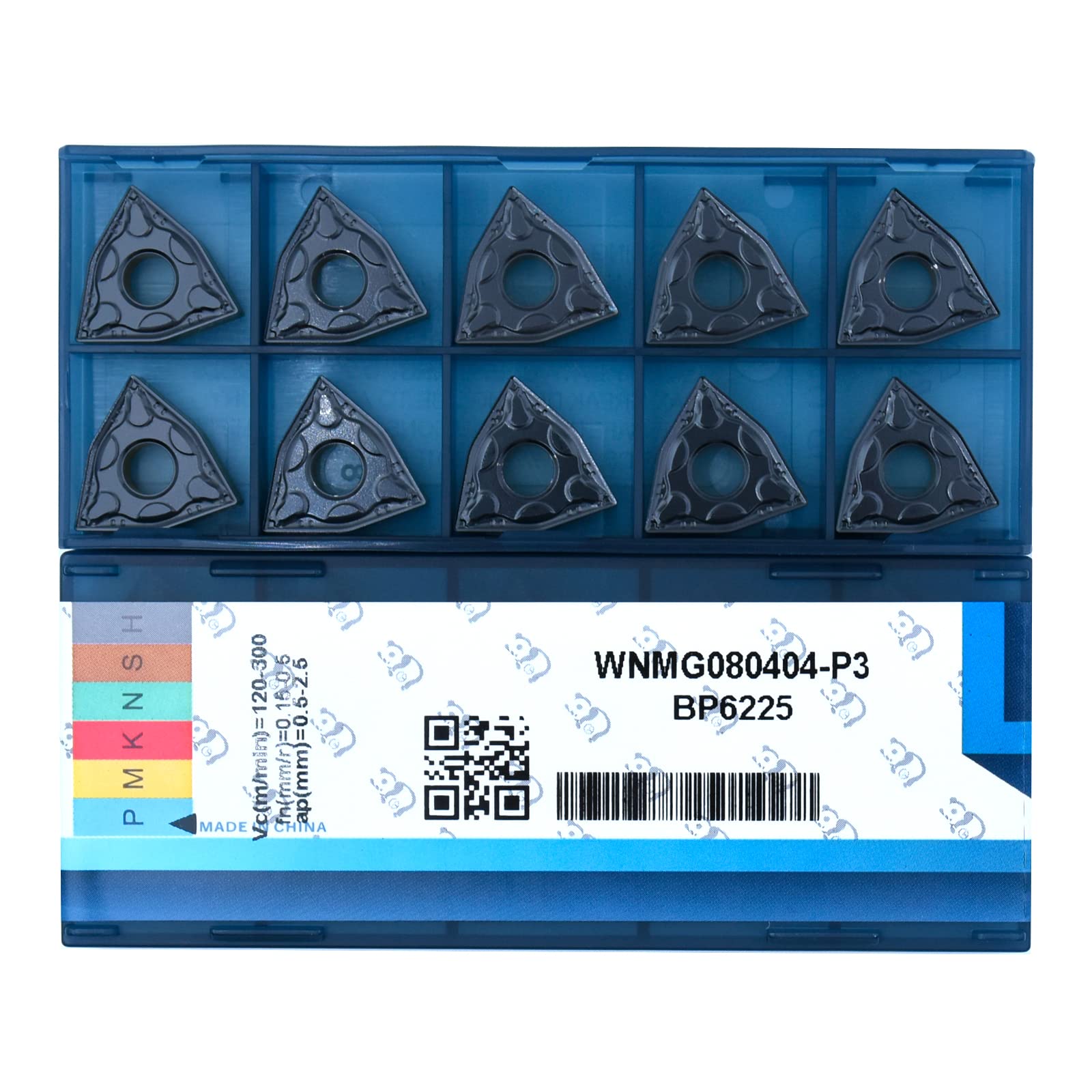 WNMG080404 WNMG431 Carbide Indexable Inserts - Carbide Turning Tools for Lathe, Pack of 10