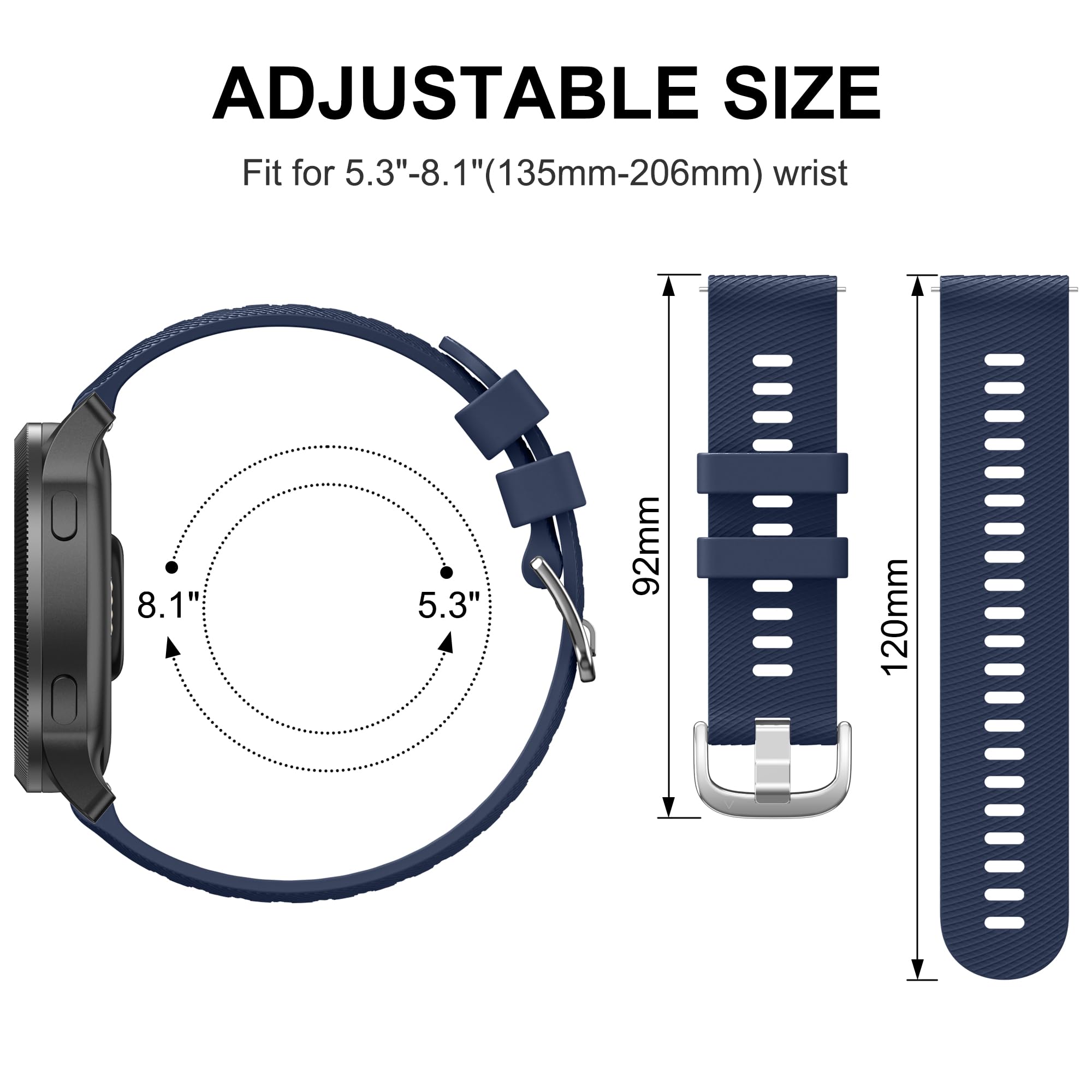 for Garmin Forerunner 255 Strap, 265 Strap, Venu 2/Venu 3/Vivoactive 4 45mm - Image 3