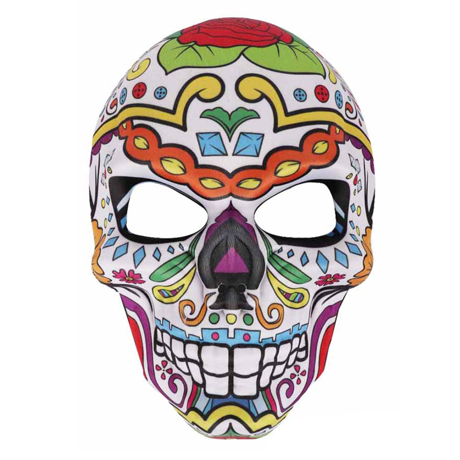 Wwhjr Men's Multicolour Halloween Cosplay Scary Skull Print Costume For Holiday Festivals Masquerade Classic Masks For And Wo For Day Of The Dead