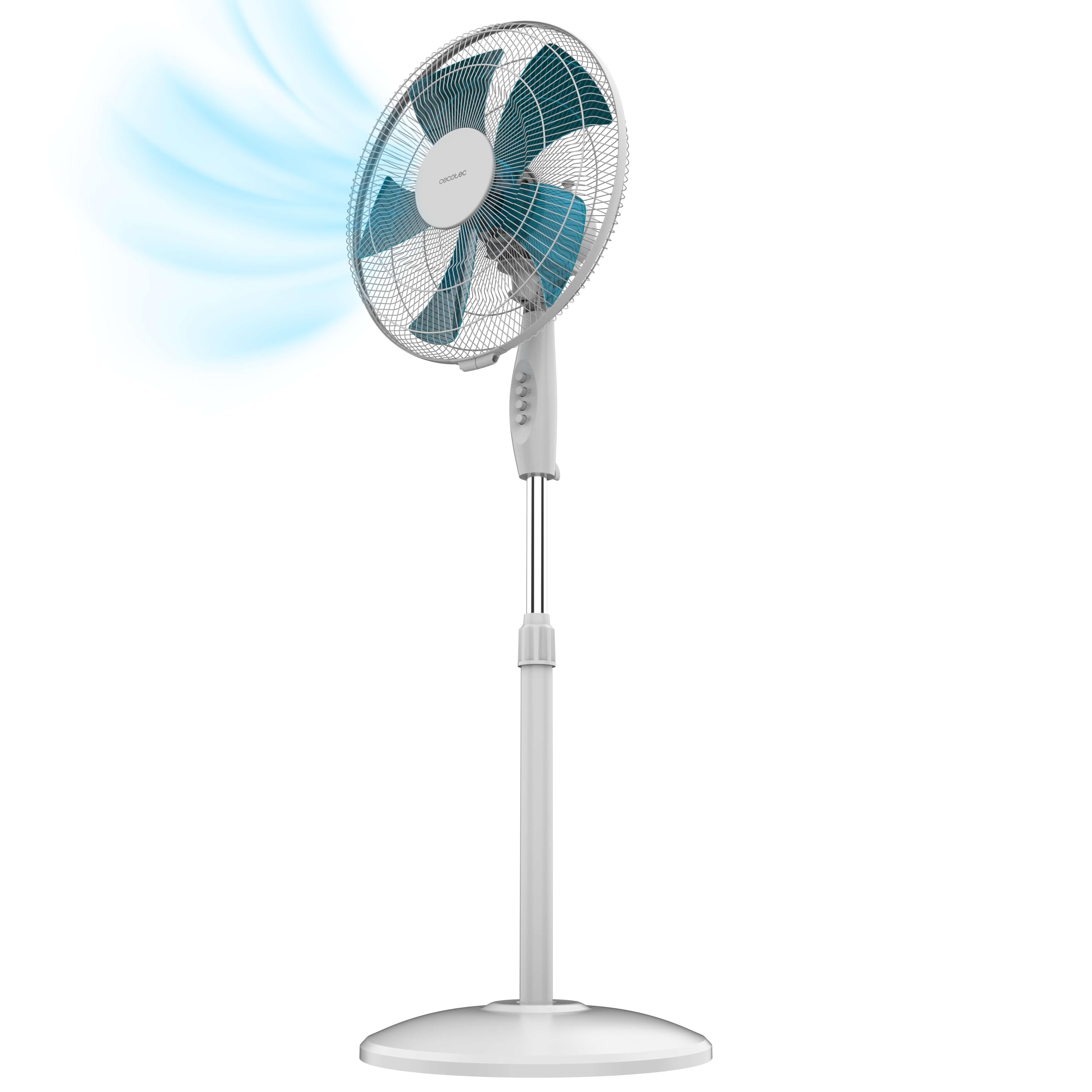 Cecotec Ventilador de Pie con Mando a Distancia EnergySilence 560 Max Smart. 45W, Diámeto de 16", 5 Aspas, Temporizador 12h, Pantalla LED, Control Táctil, Oscilación Automática de 80º — view 14