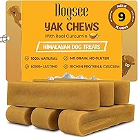 Vista 12 de Dogsee Masticadores de queso de yak del Himalaya con cúrcuma para perros 1lb (Grande - 4 barras) 100% totalmente natural Golosinas para razas