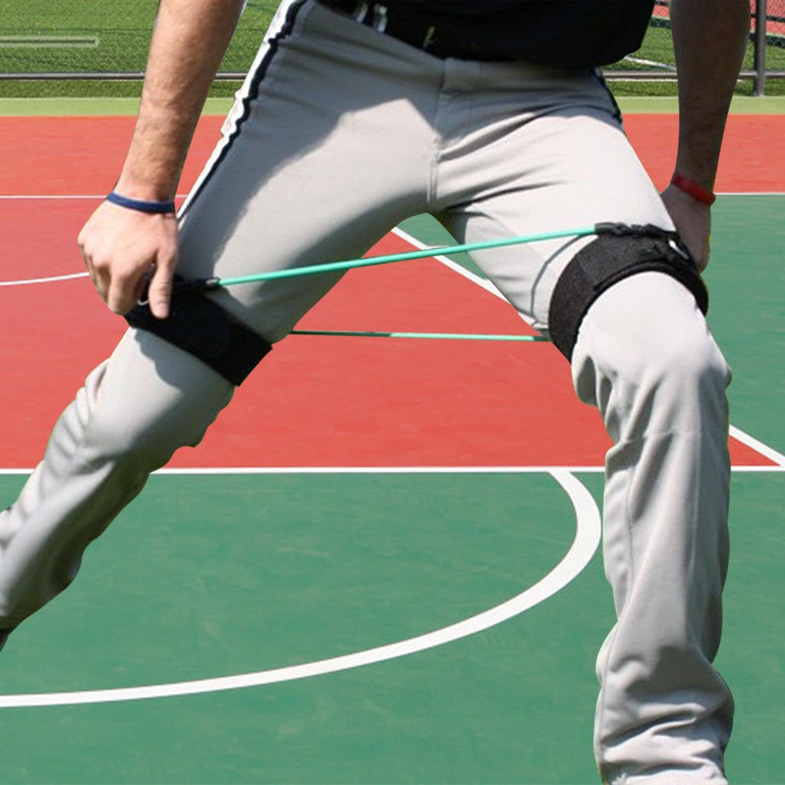 Oberschenkelband-Gurt – 73 cm verstellbare Fitness-Oberschenkelgurte, gepolstert, 2 Stück, Fitness-Beinmanschette, Krafttraining, Speed-Training, Fitnessgerät für Männer und Frauen, Sport, Outdoor