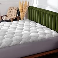 ViscoSoft Twin Pillow Top Mattress Topper - 750 GSM Fiberfill, Bamboo Cover, 18" Deep Pocket for Plush Comfort & Secure Fit