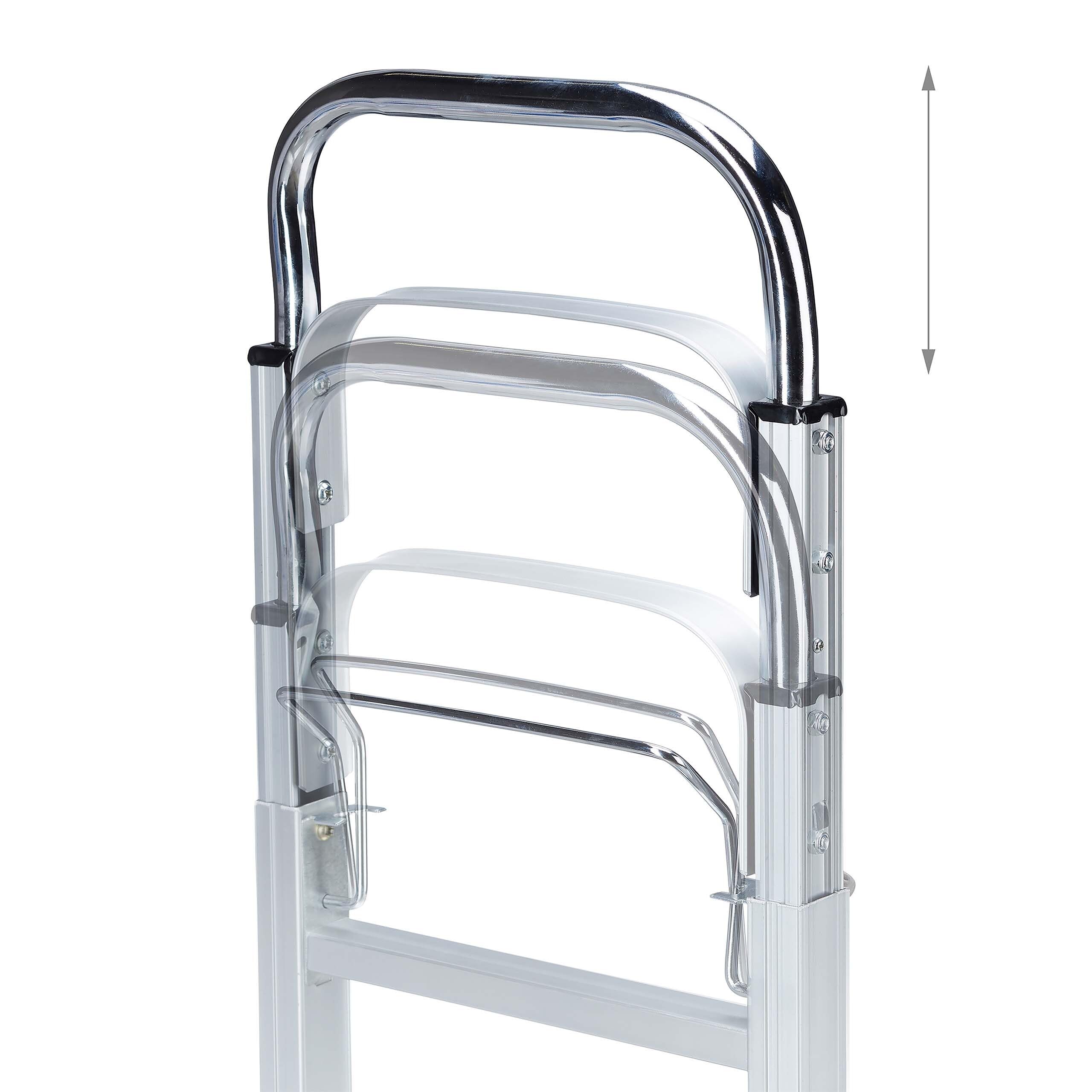 Relaxdays Sackkarre bis 200 kg Traglast, multifunktionale Transportkarre, leicht, Profi, Metall, silber