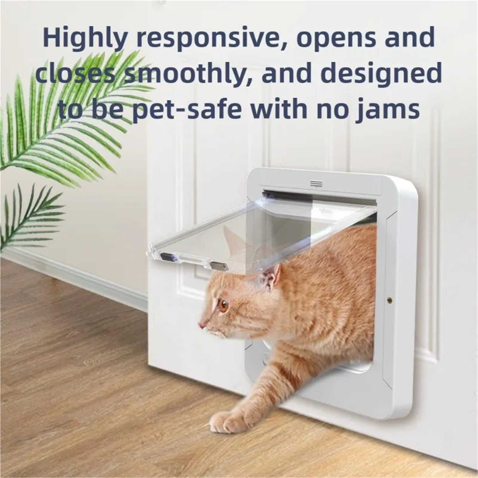 Gateras para Puertas Detección de Gatos Inteligentes Control Puerta dirección Entrada Salida reconocimiento Inteligente Agujero electrónico automático(Red)