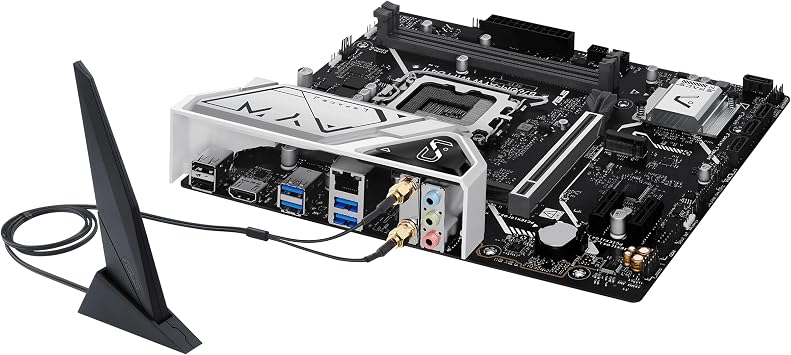 ASUS B760M-AYW WiFi D4 II Intel B760 (LGA 1700) microATX mATX Motherboard, PCIe 5.0 x16 Support, Two M.2 Slots, DDR4, Realtek 2.5Gb Ethernet, Wi-Fi 6, HDMI, SATA 6 Gbps, Front USB 5Gbps, Aura Sync