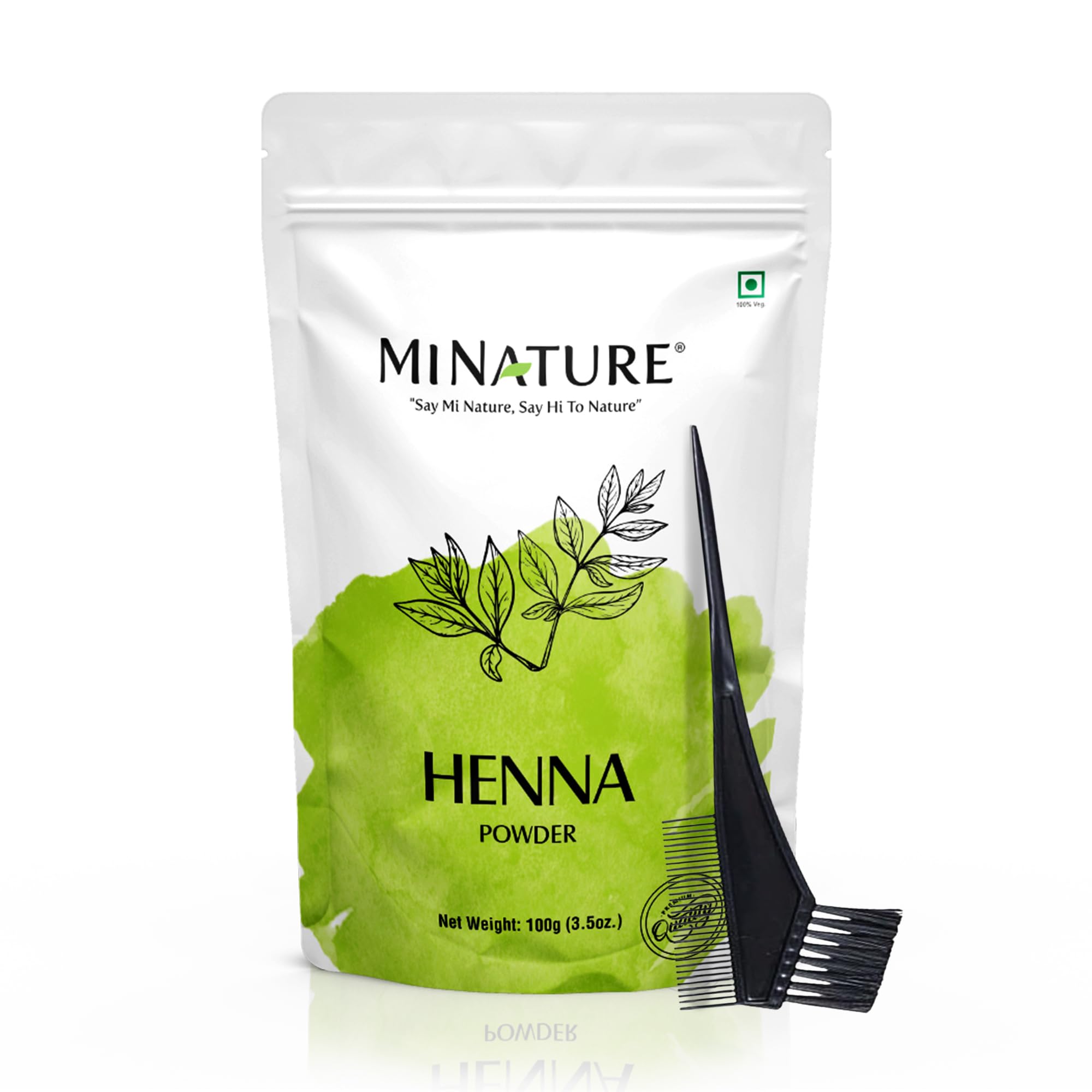 Mi Nature Pure Henna Mehndi Powder 100g (3.5oz) |Natually Plant based sourced Henna for Hair Coloring & Care |Herbal Hair care | No added Preservative-picture-24