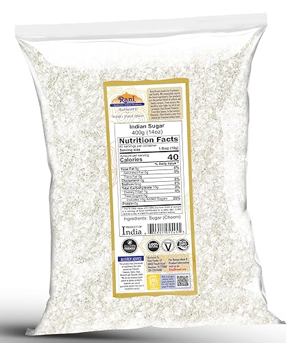 Miniatura 2 de Azúcar indio Rani (Cheeni) 14oz (400g)  Todo natural  Apto para gluten  Sin colores  Kosher  Vegano  Origen indio