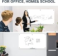 Vista 128 de J&J worldwide Glass Whiteboard Yearly Calendar - 35" X 47" Large Wall Whitrboard - White Board Dry Erase Planner for Wall Home, School, Office