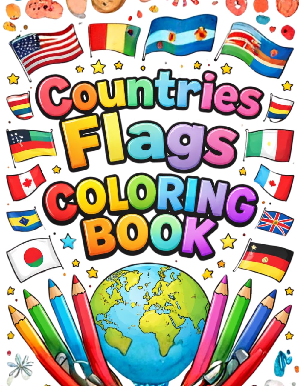 Countries Flags Coloring Book: World Flags with Maps & Facts | Learn Geography While Coloring | Great Activity Book for Kids & Adults