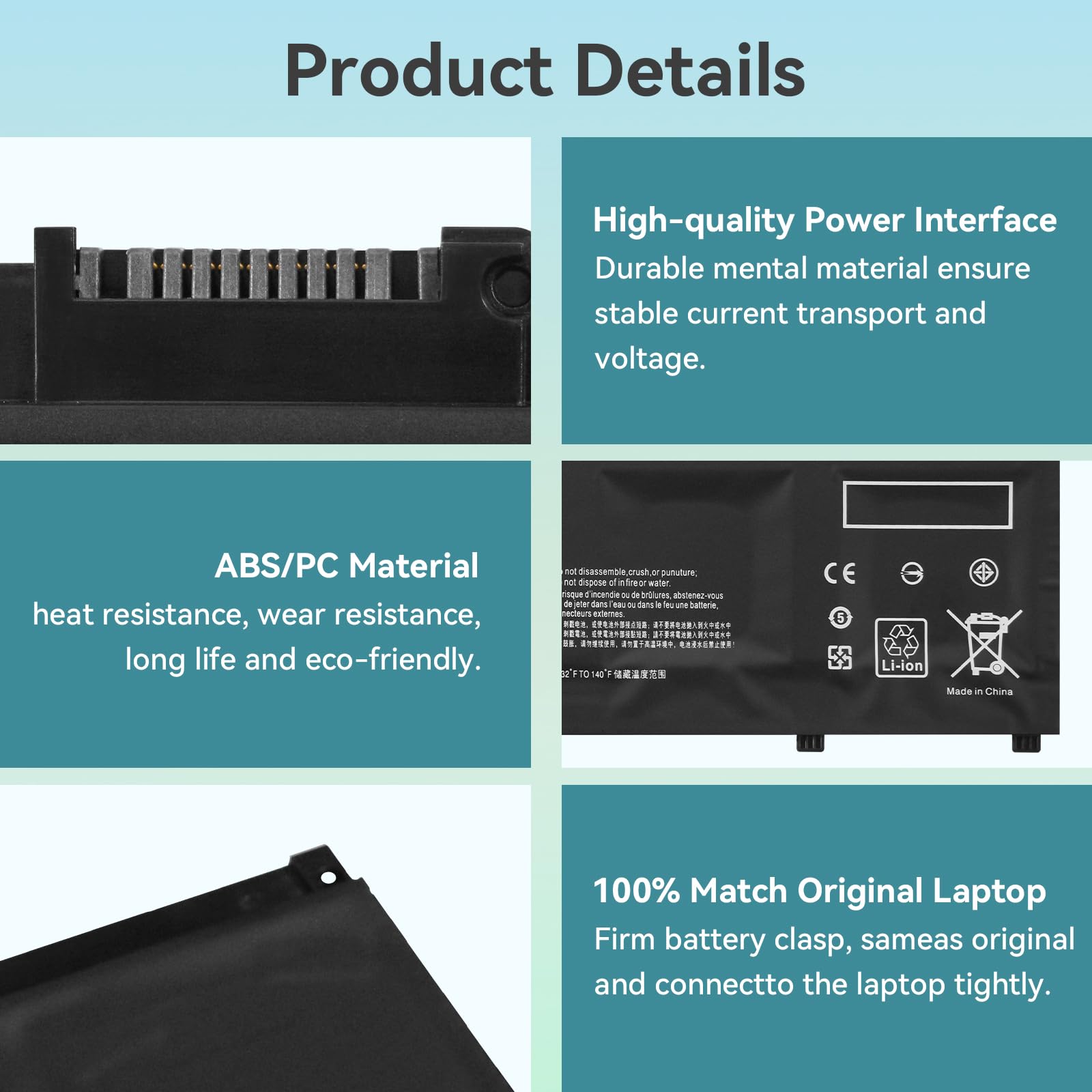 SR04XL Batterie pour HP Omen 15-ce0xx 15-dc0xxx 15-dc1xxx 17-cb0xxx Pavilion 15-cb0xx ZBook 15v G5 15-ce021ng 15-ce003nl 15-ce010nl 15-ce005ns 15-ce033ns 15-dc1109nf 917724-855 917678-2B1 HSTNN-DB7W