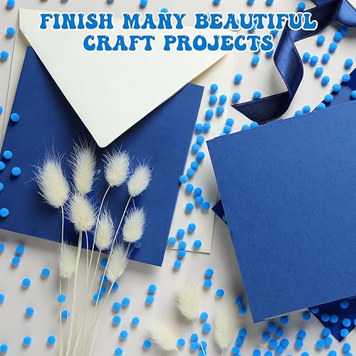 Vista 54 de Shappy - 2000 pompones de 0.236 in para manualidades, suministros para el trabajo y manualidades Red