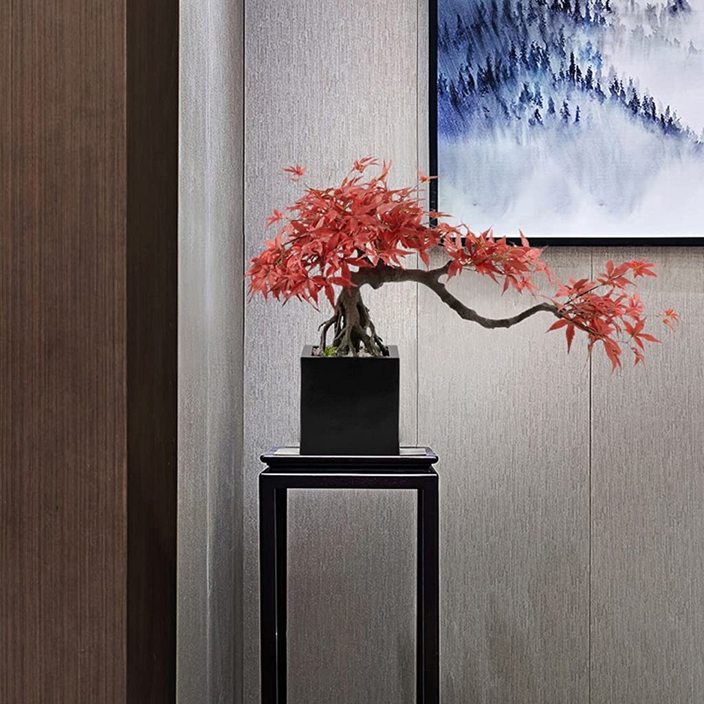 Bonsaï Artificiel Simulation Artificielle Rouge érable Fausse Plante for Salon Bureau et Ornements de Faux Maison Plantes Faux Arbre D'intérieur