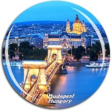 Chain Bridge Budapest Hungary Fridge Magnet 3D Crystal Glass Tourist City Travel Souvenir Collection Gift Strong Refrigerator Sticker