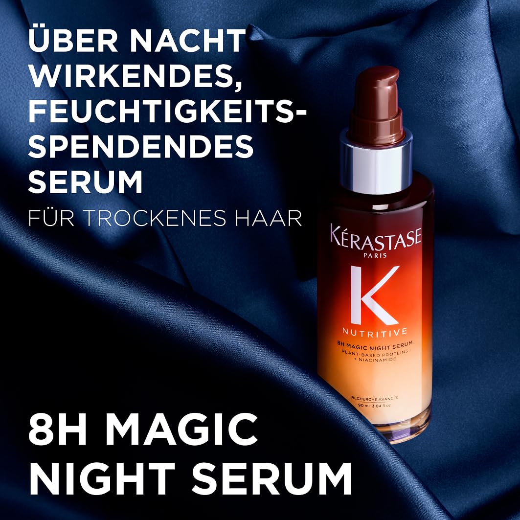 Kérastase Pflegeset mit Genesis Sérum Anti-Chute Fortifiant gegen Haarverlust und Haarbruch (90 ml) und Nutritive 8H Magic Night Serum (90 ml) für mehr Glanz und Geschmeidigkeit