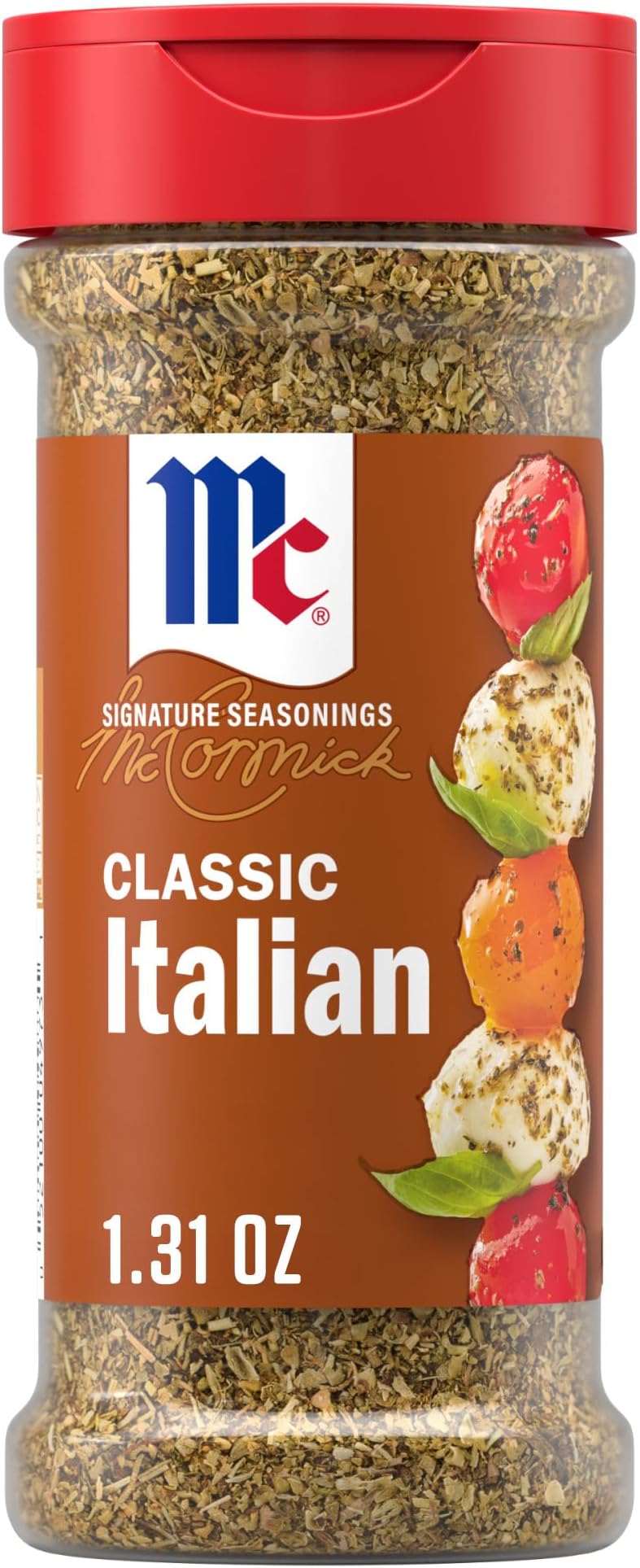 ​​McCormick® Signature Seasonings Classic Italian Seasoning, Aromatic Blend of Basil, Rosemary & Oregano, Shake On Pasta, Pizza & Chicken, No MSG Added, Non GMO, Kosher, 1.31 oz