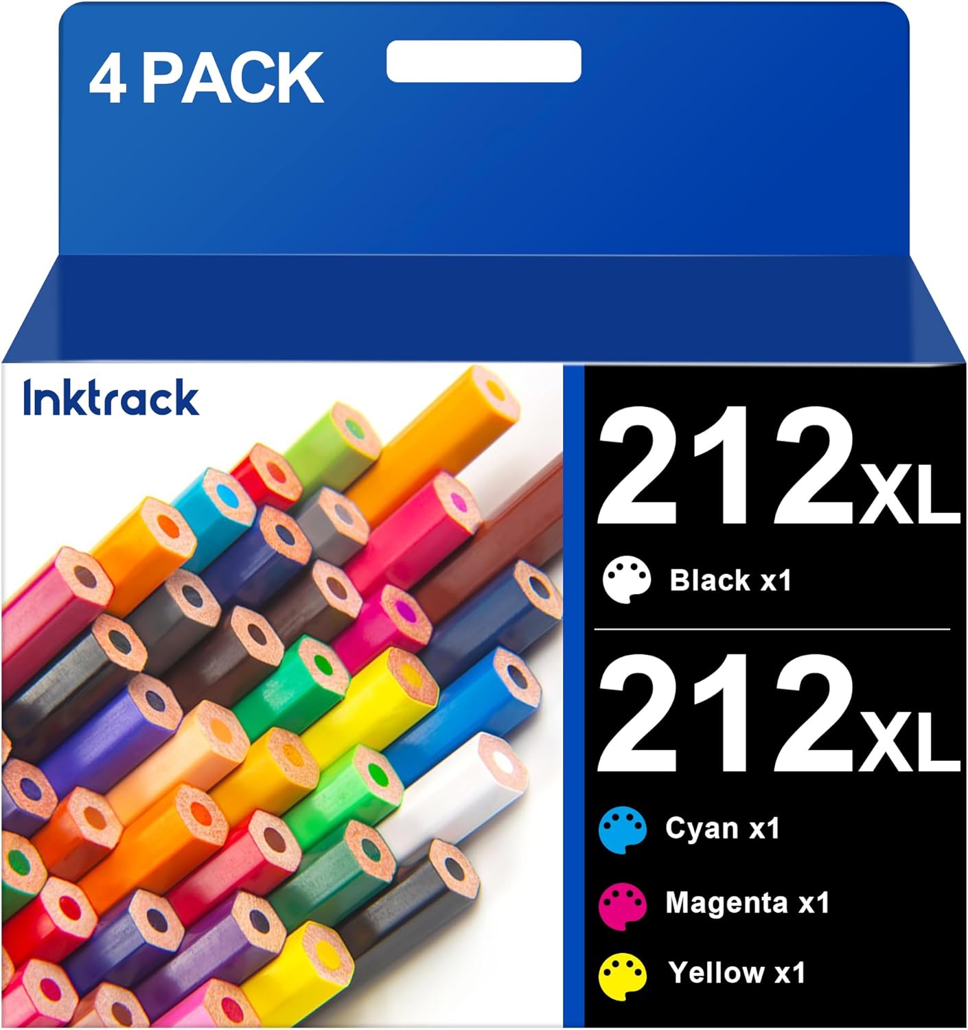 212XL Ink Cartridge Combo Pack 4 Replacement for Epson Ink