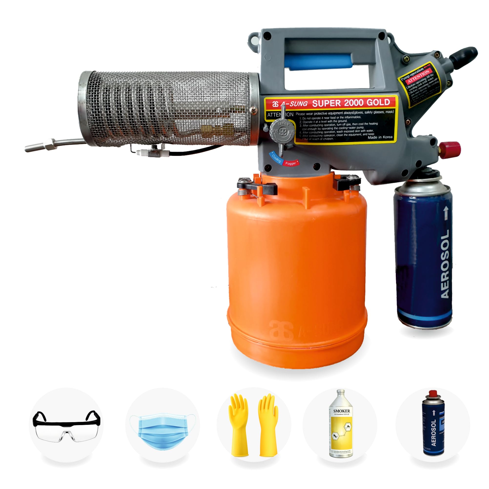 A-Sung Super-2000 Gold Portable Sprayer | Butane Powered | 2L Tank Capacity | Heavy-Duty Korean Equipment for Farms, Poultry, Warehouses & Outdoor Use | Made in Republic of Korea-image-46