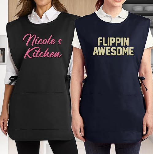 Miniatura 3 de TEEAMORE Delantal de zapatero bordado personalizado unisex con bolsillos para la limpieza de pintura impermeable personalizado delantal logotipo de