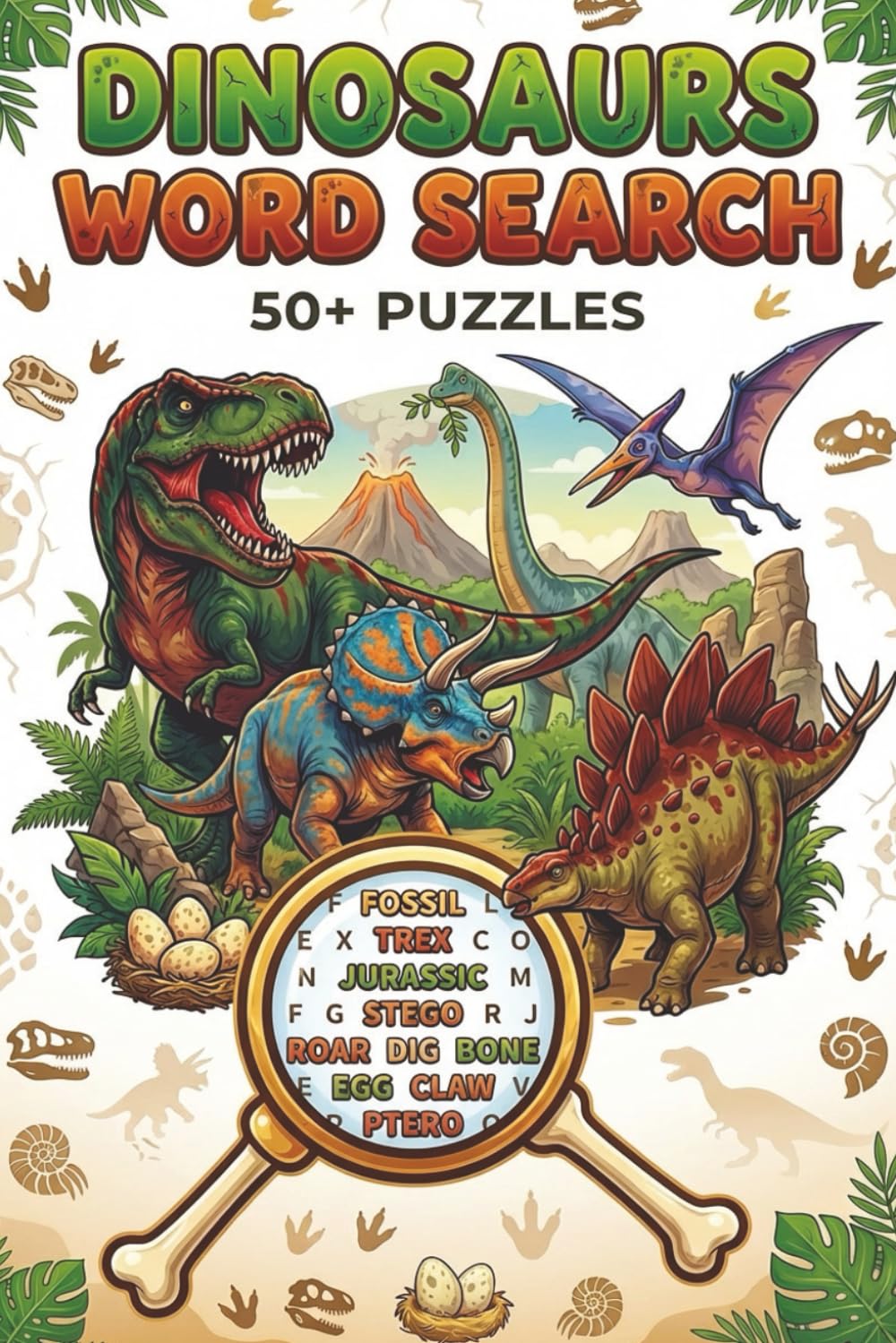 Dinosaurs Word Search Puzzle: Roaring Fun for Dino Lovers of All Ages