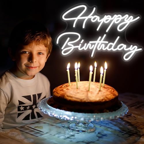 Miniatura 7 de Tujoe Letrero de neón LED de 23 x 15 pulgadas con interruptor regulable, cadena adaptadora de corriente de 12 V, reutilizable, decoración fría de