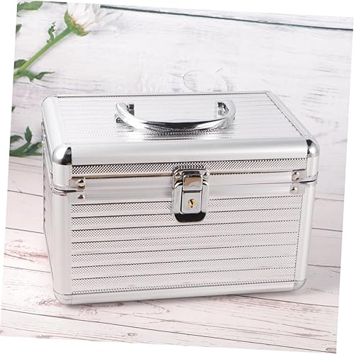 Miniatura 7 de FRCOLOR 2pcs Maquillaje Brishes Cosmetiquera Viaje Maquillaje Aleación de Aluminio Portátil Bolsa de Maquillaje Bandeja de Maquillaje Estuche de