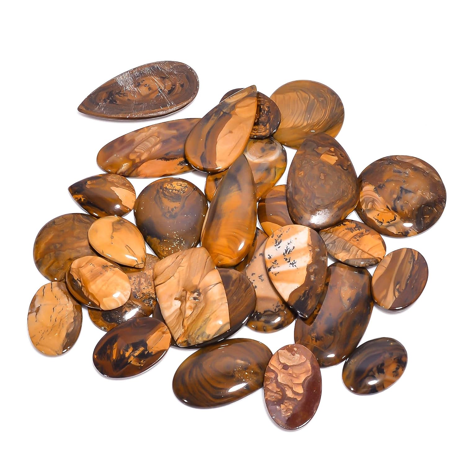 Natural Pink Rhodochrosite Cabochon Gemstones Wholesale Lot Jewelry Making, Loose Crystals Supply, Healing Stones, Mix Pack, Crystals, Bulk Deal, Stones, 18 to 25mm (3 to 4pcs)