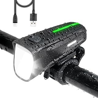 Ventvinal LED Bicycle Light Front 100 LUX, Bicycle Light StVzo Approved, Bicycle Lamp USB Rechargeable with Battery Prompt Low and 3 Light Modes, IPX5 Anti-Glare Design, Black