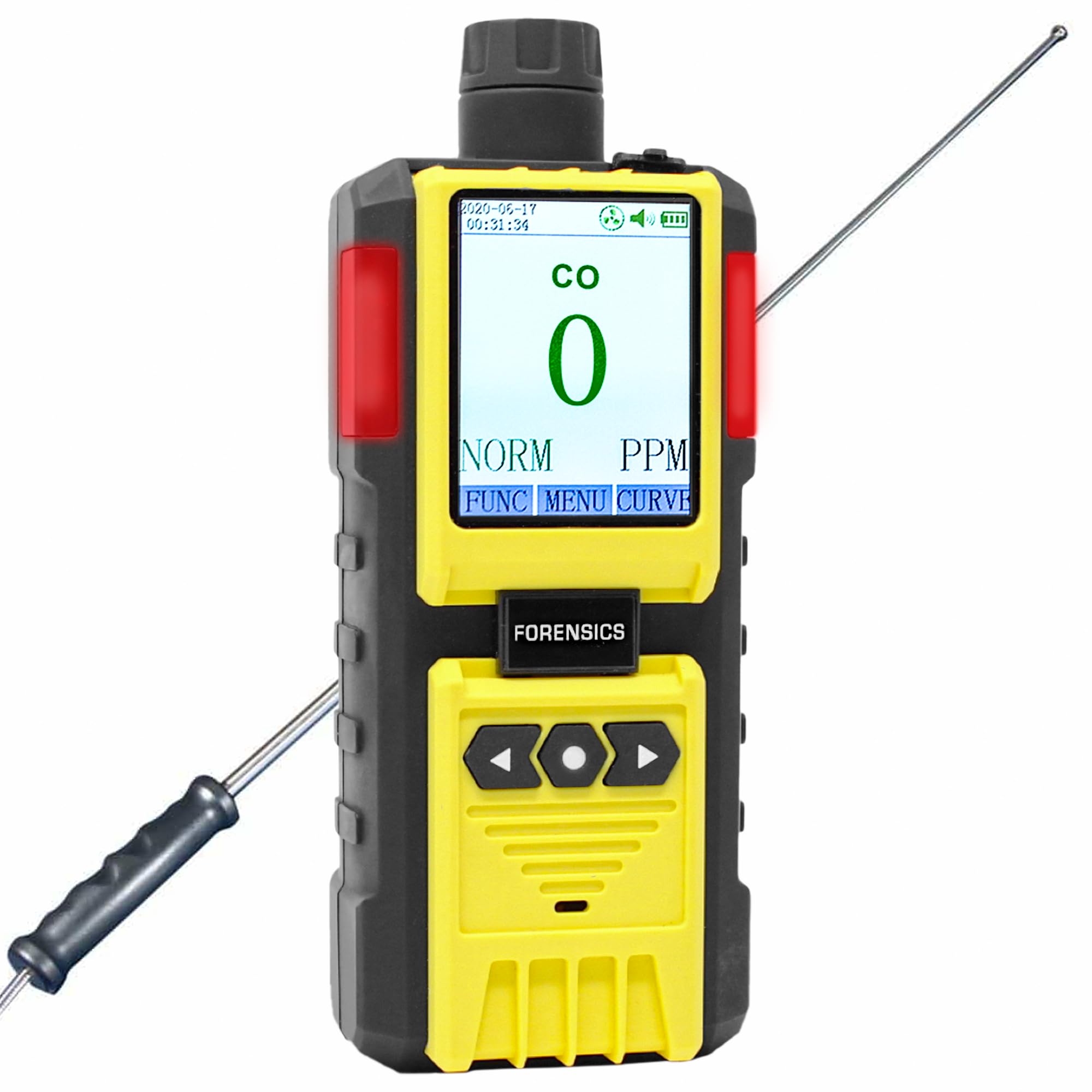 Analizador de Monóxido de Carbono para Biogás y Vertederos | Certificado de Calibración EU | Sensor de CO Compensado contra H2 | Bomba Integrada y Sonda de Acero Inoxidable