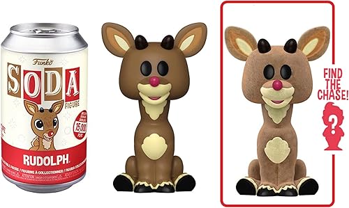 Funko Soda: Rudolph, el reno de nariz roja, figura de 4.25 pulgadas en lata