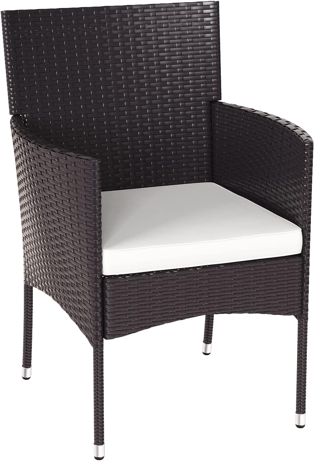 UNIROI 8 Pieces Rattan Furniture Set, Outdoor Wicker Patio Conversation Sofa w/Chair, Loveseat and Tempered Glass Coffee Table, Suitable Backyard Poolside Lawn Pool Garden Porch, Dark Brown : Patio, Lawn & Garden