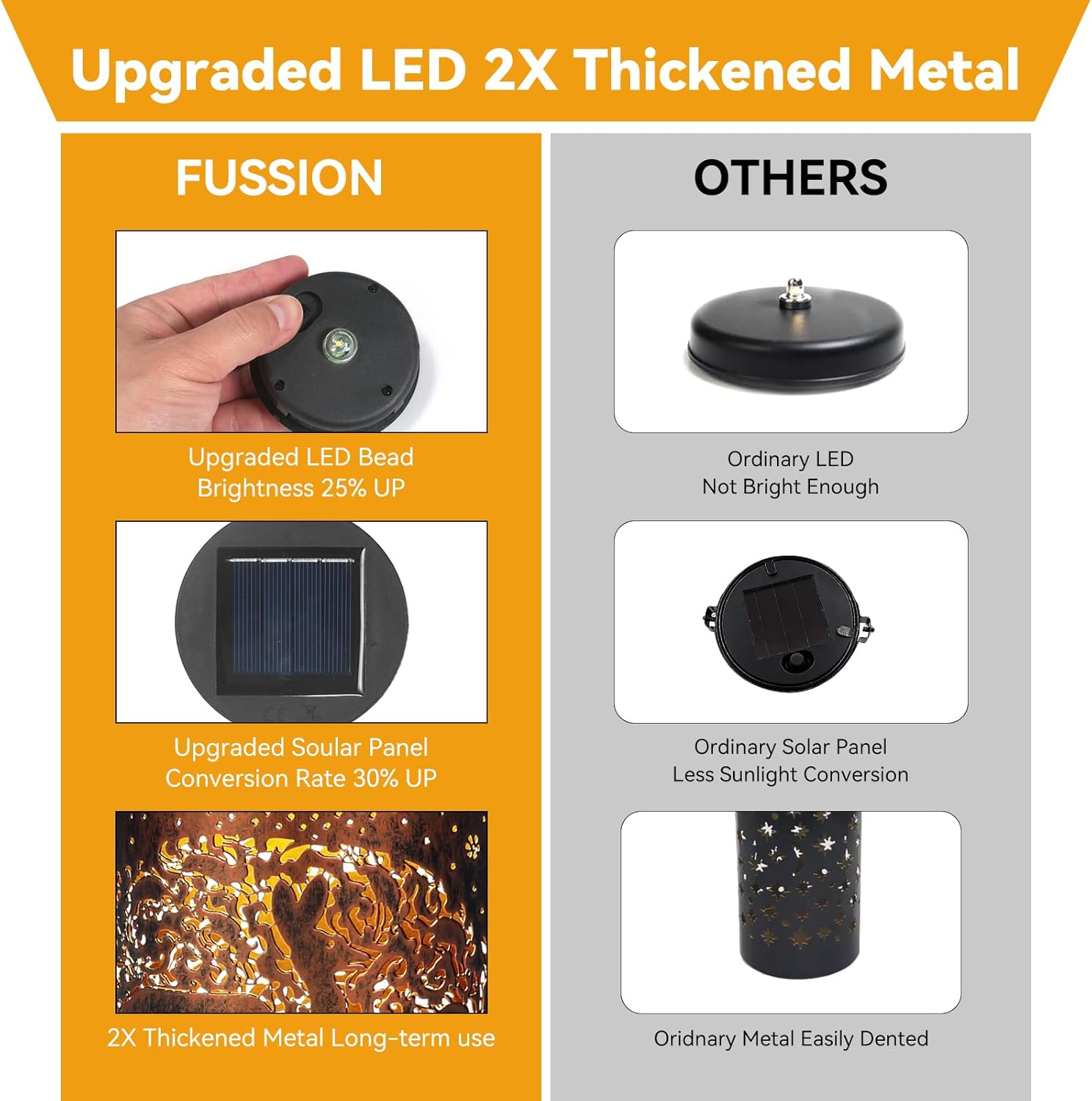 2pack Solar Lantern Outdoor Waterproof, Hanging Solar Lantern with Deer, LED Solar Powered Lantern Lights for Garden Patio Yard Balcony Porch Decor Gifts for Women Mom Grandma