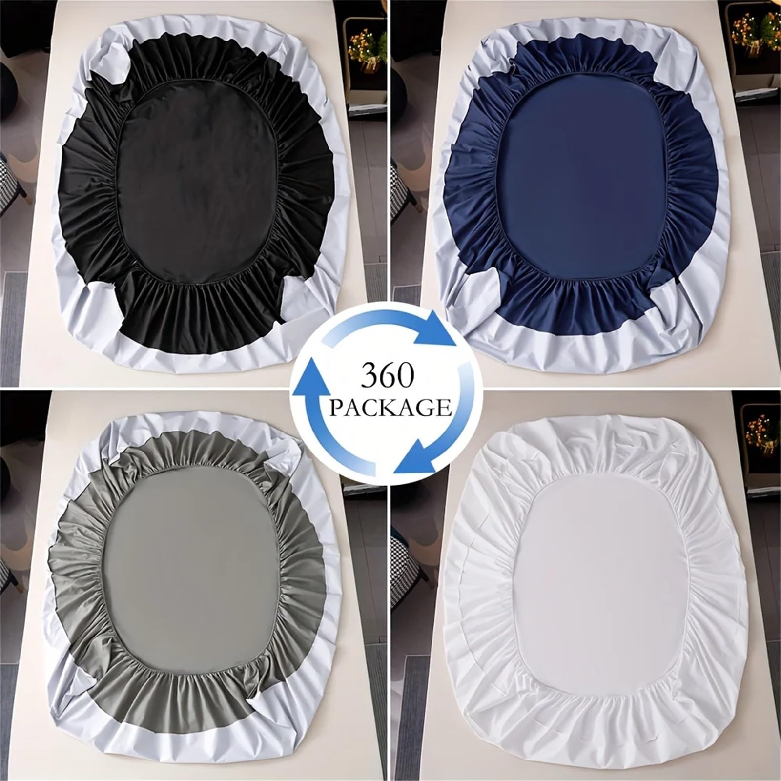 Funda de colchón Impermeable, Funda Protectora, Tela Suave, sin Almohada para ColchóN(Grey,200x220cm)