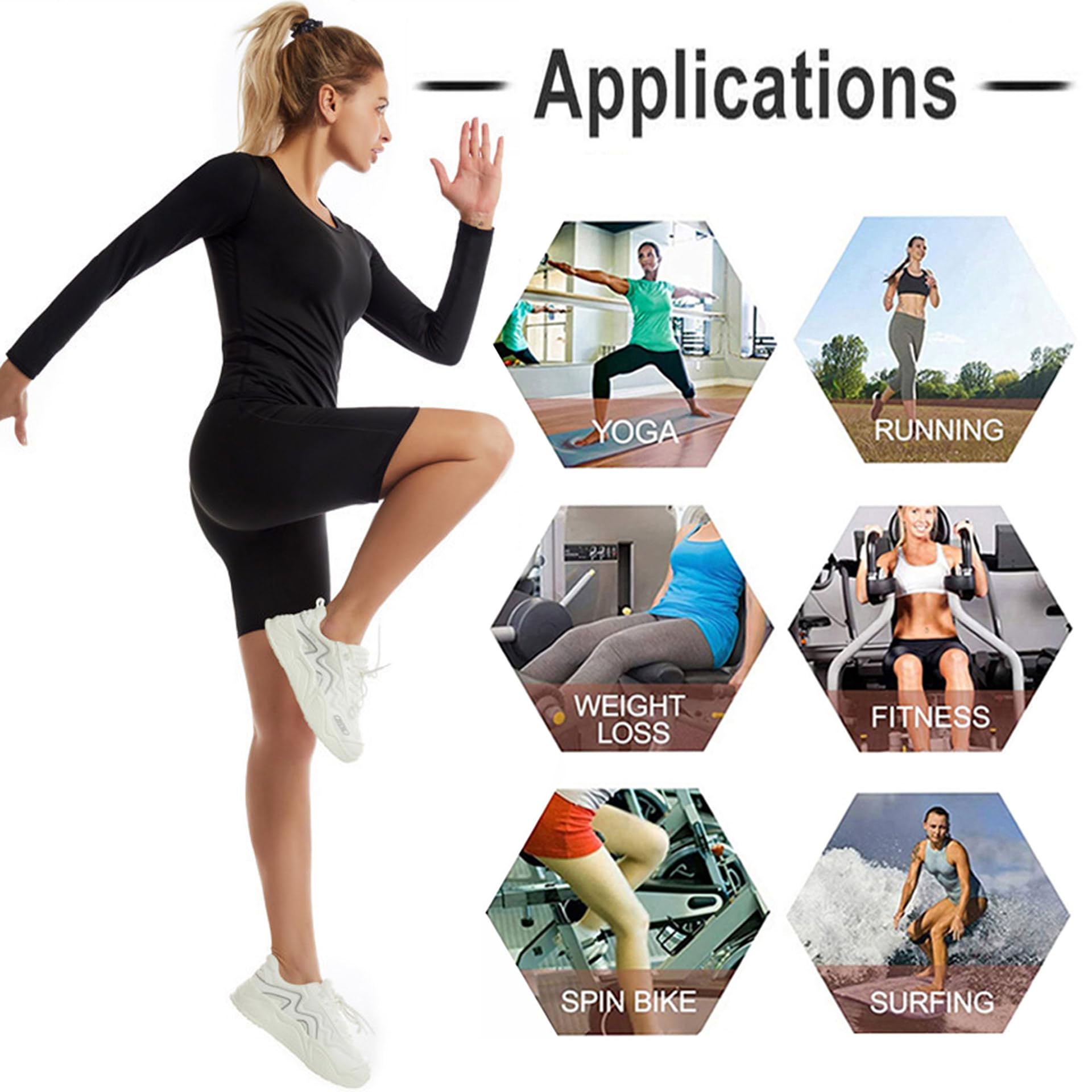 Vêtement De Sudation, Sudation Femme Amincissant, Combinaison Sudation Femme, Tenue De Sudation pour Fitness Running Jogging, Haut De Sudation Et Shorts De Sudation