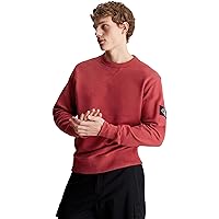 Calvin Klein Jeans Felpa Uomo Badge Crew Neck senza Cappuccio