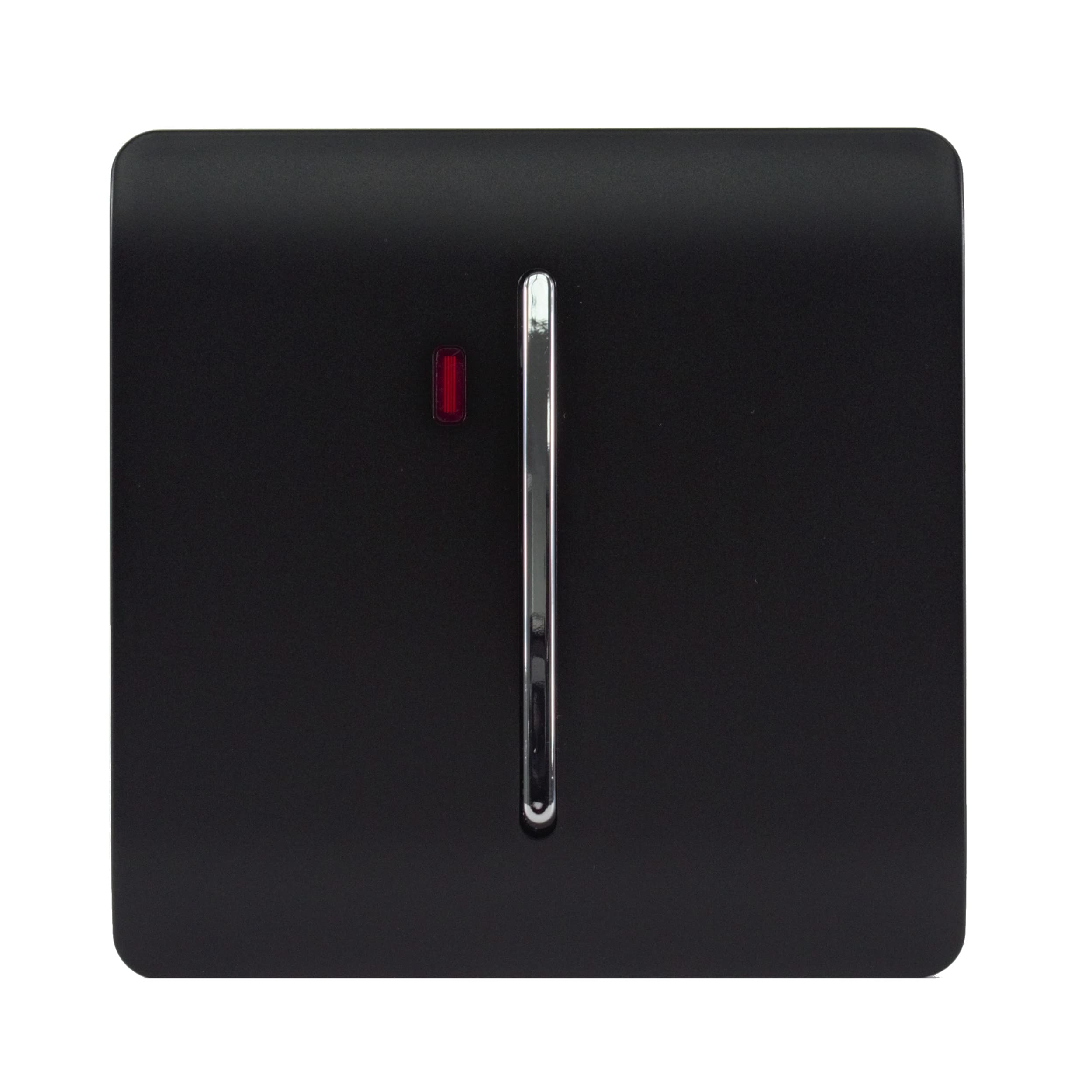 Trendi Switch Black 1 Gang 20 Amp Heavy Duty Rocker Switch In Matt