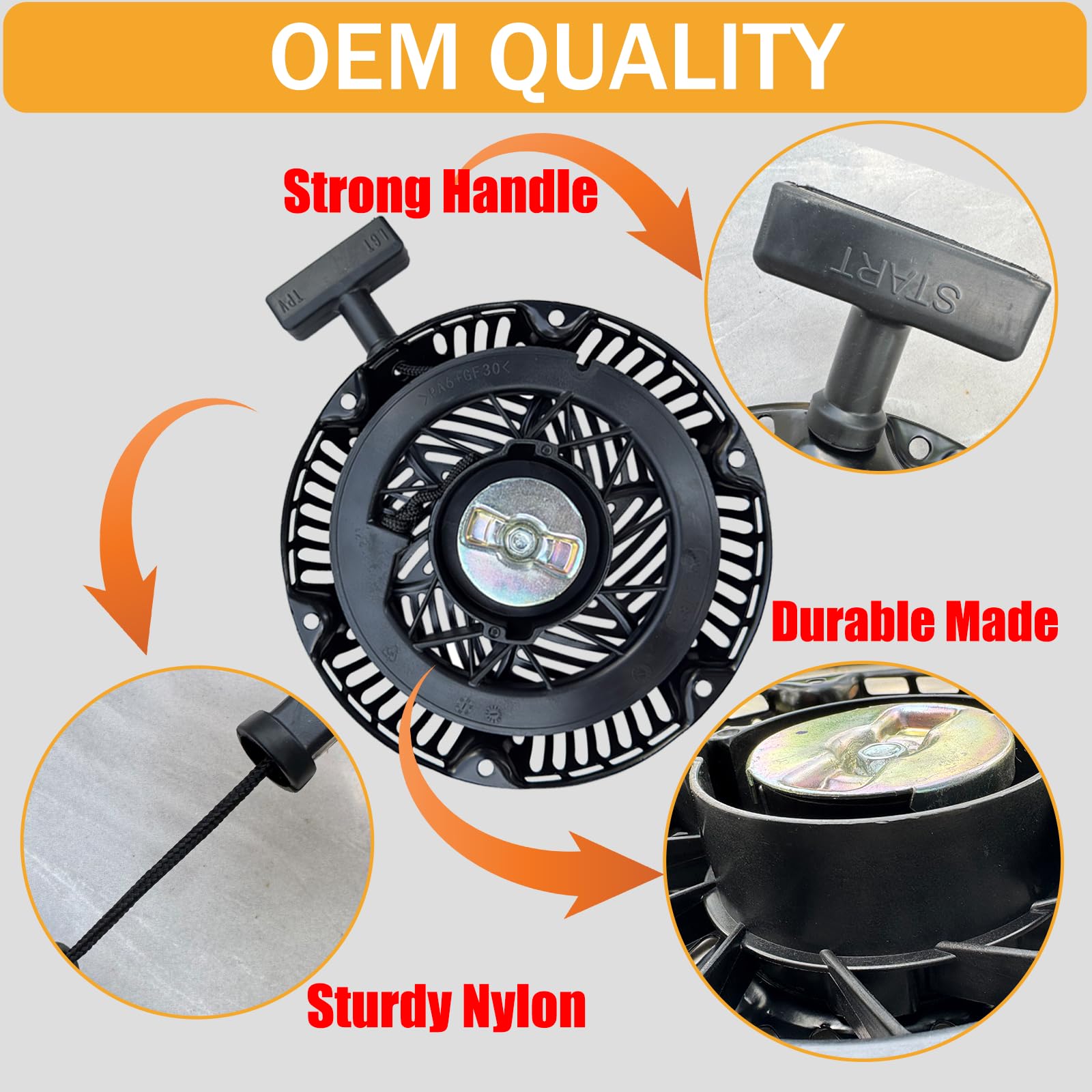 Conjunto original de arranque para Kohler CH440 Command Pro 14hp 429cc motor lavadora a presión divisor de troncos Tiller retroceso arranque cable de repuesto 17 165 22-S