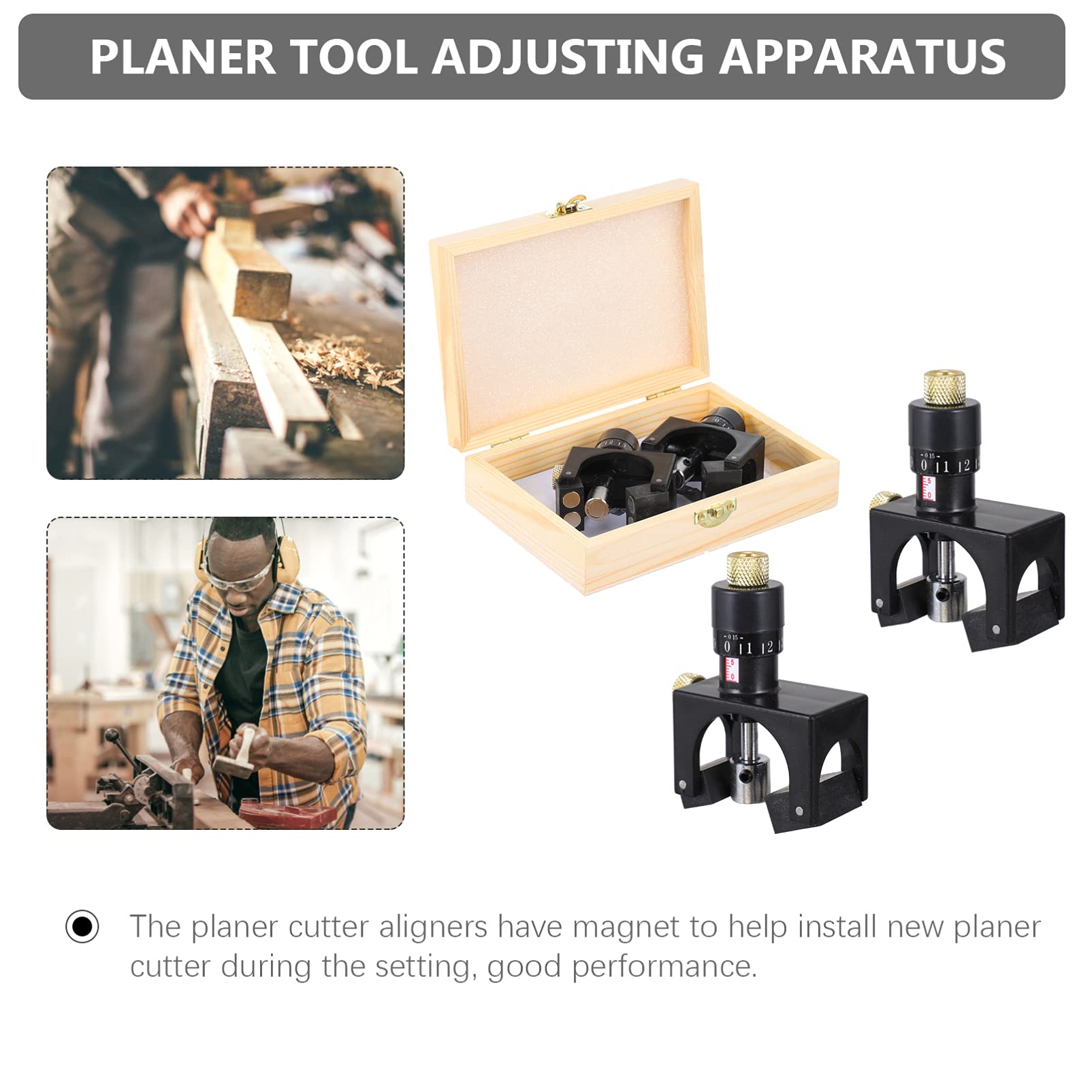 DOITOOL 2piezas Herramientas De Alineación De Cuchillas De Cepillo Ajustadores De Precisión Para Cepilladoras Jigs Planos De Configuración Estable y Duradera